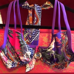 Bathing suit blowout! Super sexy purple top.34DD.